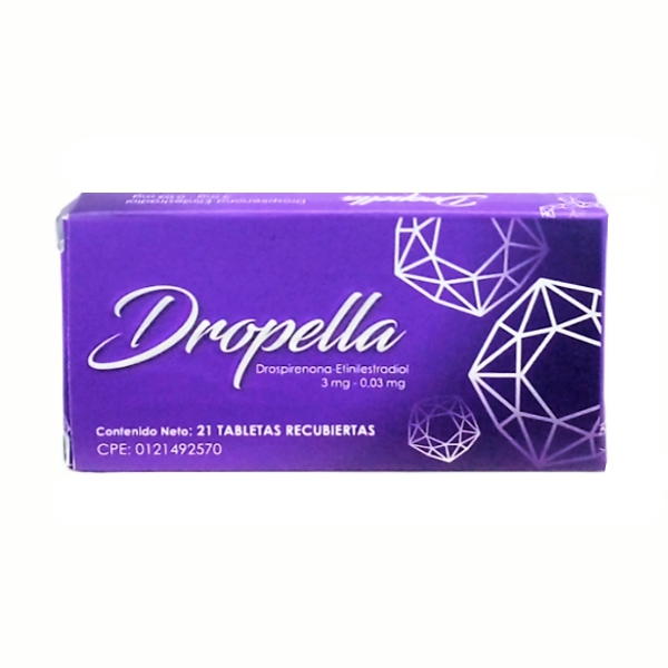 Dropella Drospirenona+Etinilestradiol 3Mg.-0.03Mg X 21 Tabletas Lapreven