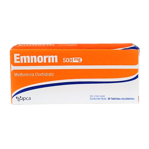 Emnorm Metformina 500Mg X 30 Tabletas Ipca