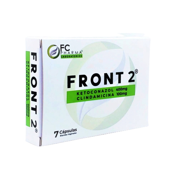 Front 2 Clindamicina + Ketoconazol X 7 Cápsulas Vaginal Fc Pharma