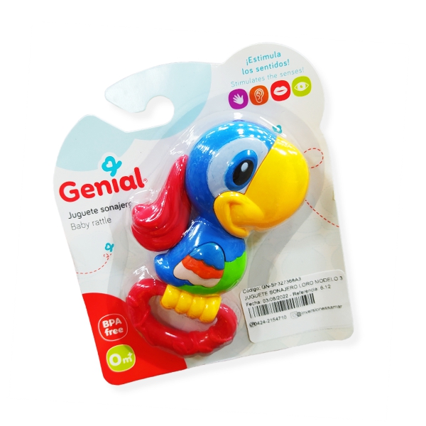 Genial Juguete Sonajero Baby Rattle 0M+ - Imagen 3