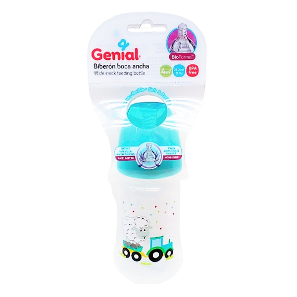 Genial Tetero 8Oz X250Ml/. 4M+. Gn-Fb8204