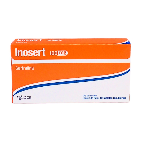 Inosert Sertralina 100Mg X 10 Tabletas Ipca