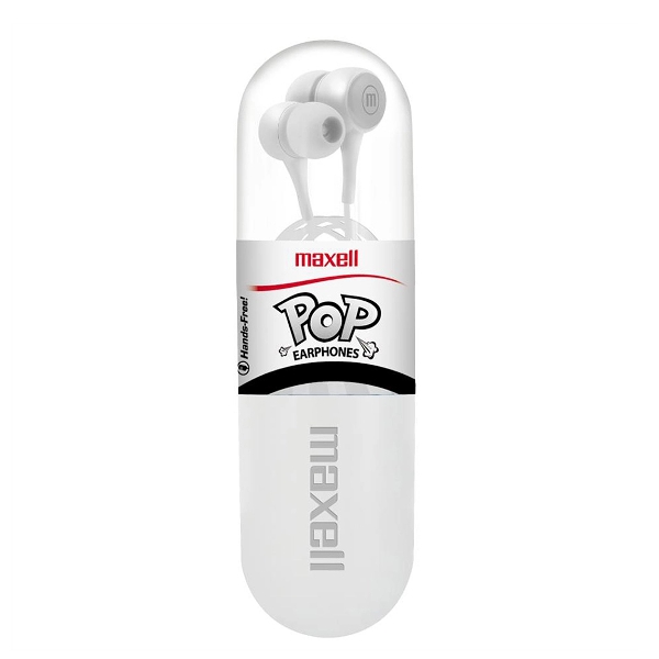 Maxell Pop Stereo Auriculares White