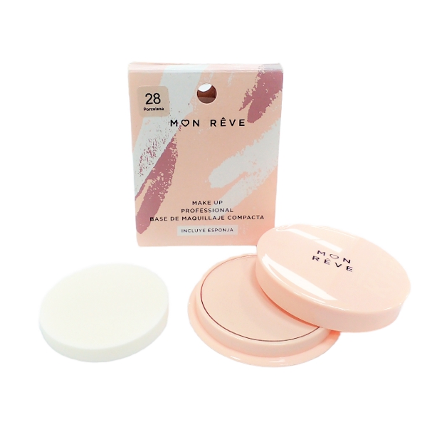 Mon Reve Make Up Base Compacta 28-Porcelana 19Gr