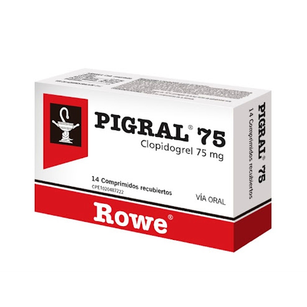 Pigral Clopidogrel 75Mg X 14 Comprimidos Rowe
