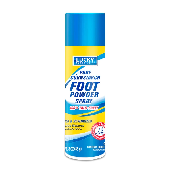 Pure Cornstarch Foot Powder Spray 57 Gr. Lucky