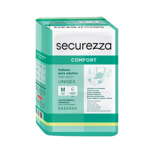 Securezza Comfort Pañal Adulto Talla M X6Unidades