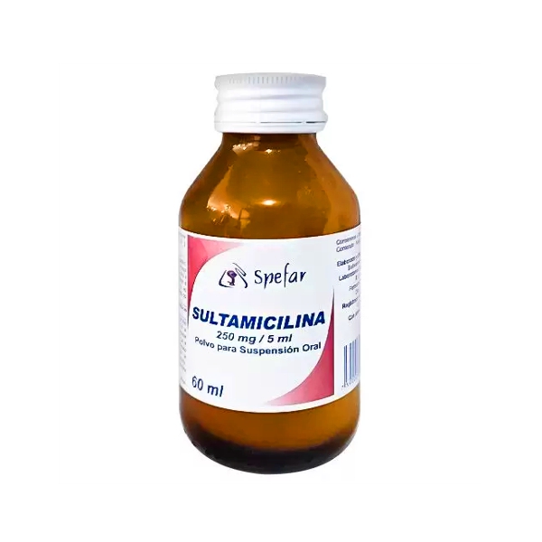 Sultamicilina Suspensión Polvo 250Mg-5Ml X 60Ml.Spefar
