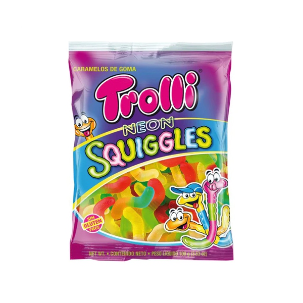 Trolli Caramelos Gomitas Neon Squiggles 100Gr