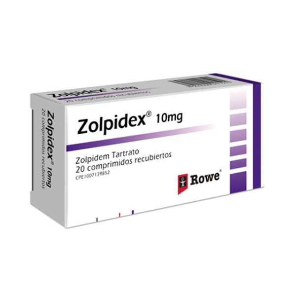 Zolpidex Zolpidem 10Mg X 20 Comprimidos Rowe