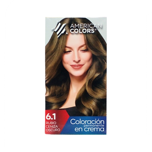 American Colors Tinte Kit 6.1 Rubio Ceniza Oscuro