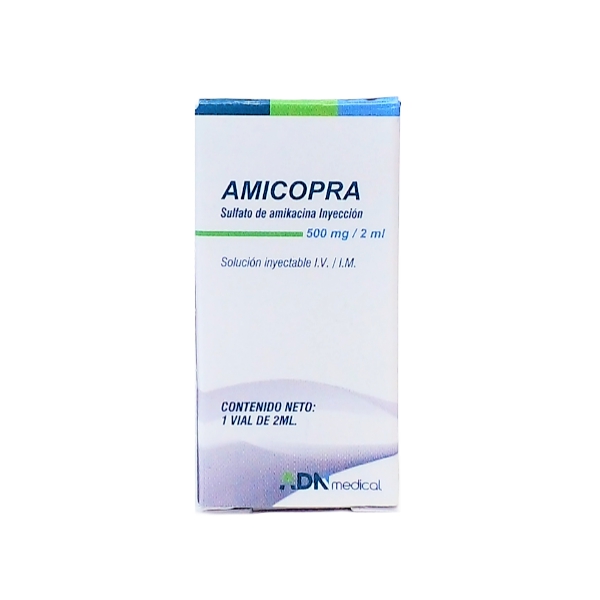 Amicopra Amikacina Ampolla 500Mg/2Ml I.M/I.V Adnmedical