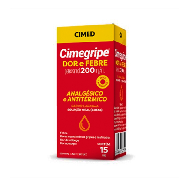 Cimegripe Paracetamol Gotas Pediátrico 200Mg/Ml X 15Ml Cimed