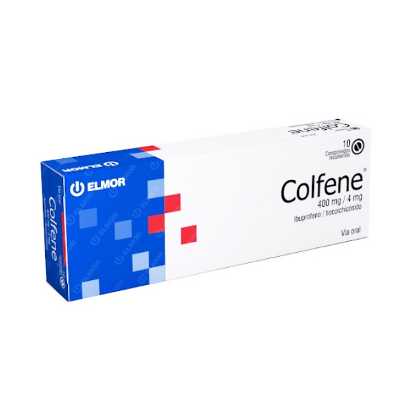 Colfene Ibuprofeno+Tiocolchicósido 400Mg/4Mg X 10 Tabletas Elmor