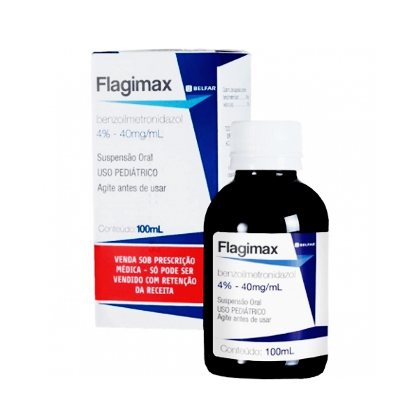 Flagimax Benzoilmetronidazol 4% Suspensión Pediátrico 40Mg/Ml X 100Ml Belfar
