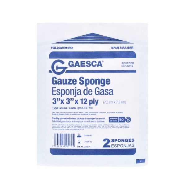 Gasa Esteril (3X3) X 2Unidades Gaesca