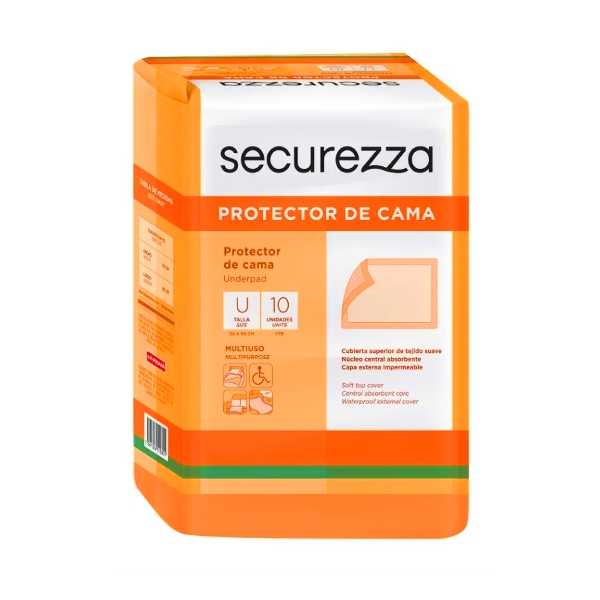 Securezza Protector De Cama Talla U X 10 Unidades