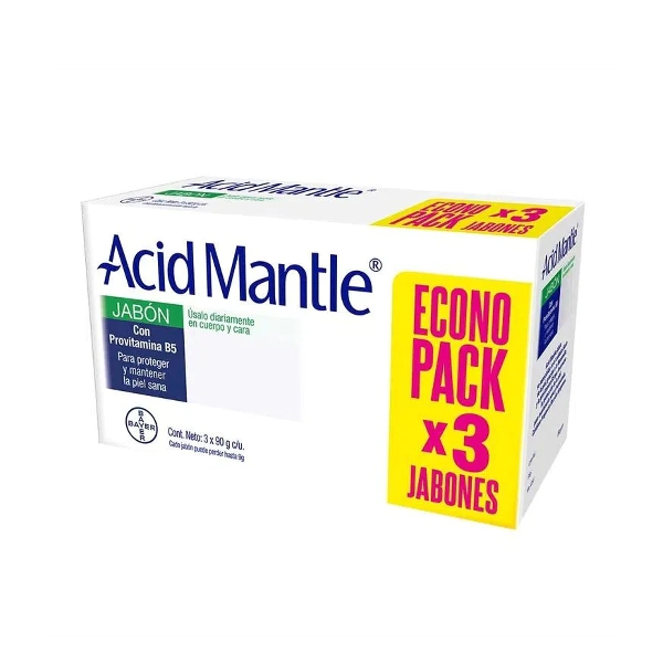 Acid Mantle Jabón Con Provit B5 Cuerpo Y Cara X3 Unidades