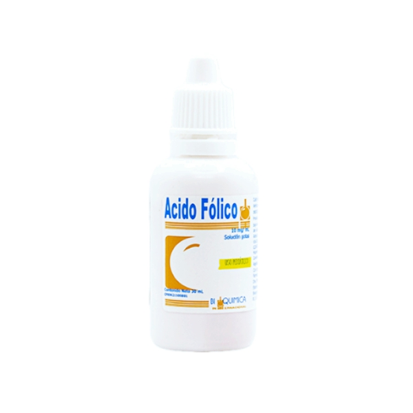 Ácido Fólico Gotas Pediátrico 10Mg/Ml X 30Ml. Bioquimica