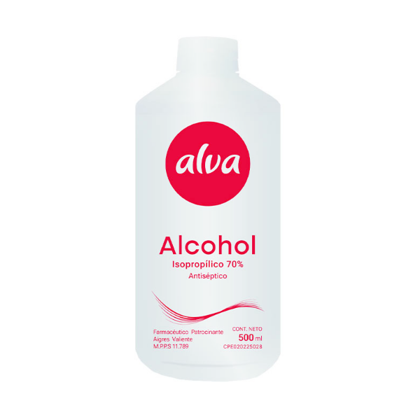 Alcohol Isopropílico Al 70% X 500Ml. Alva