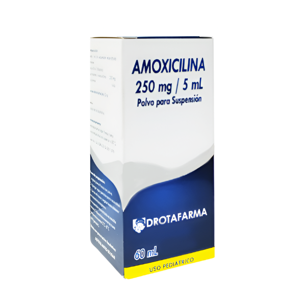 Amoxicilina Polvo Suspensión 250Mg/5Ml X 60Ml Drotafarma