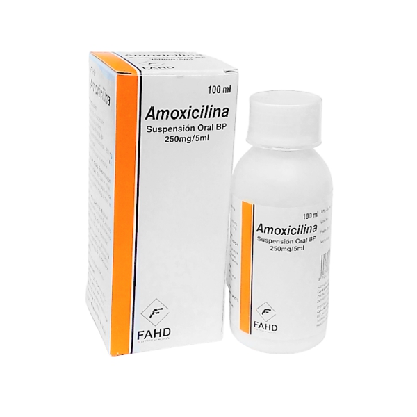Amoxicilina Suspensión Polvo 250Mg/5Ml X 100Ml Fahd