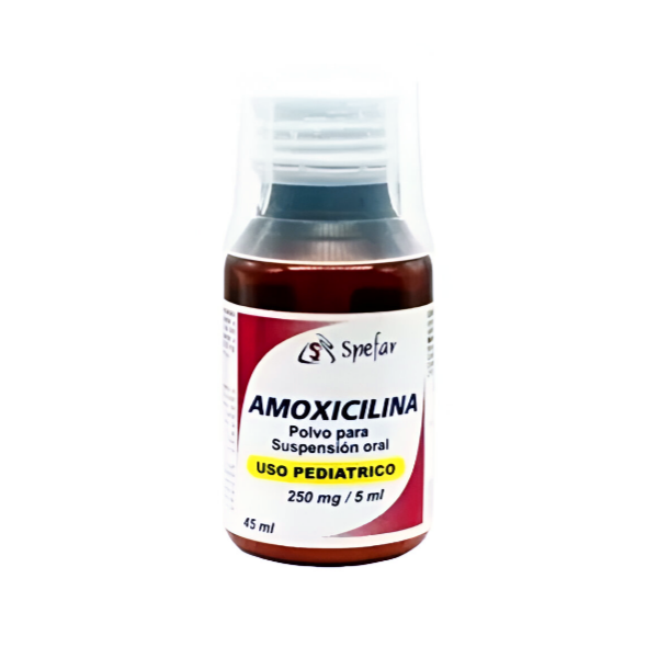 Amoxicilina Suspensión Polvo 250Mg/5Ml X 45Ml Spefar