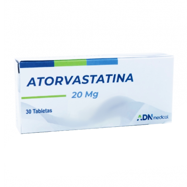 Atorvastatina 20Mg X 30 Tabletas Adn Medical