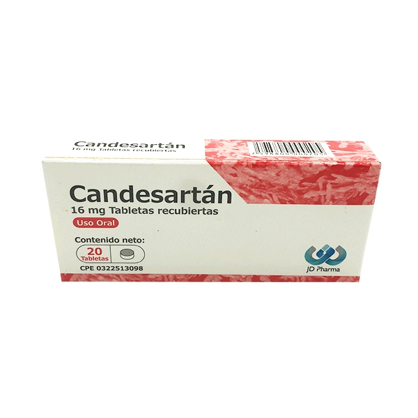 Candesartán 16Mg X 20 Tabletas Jd Pharma