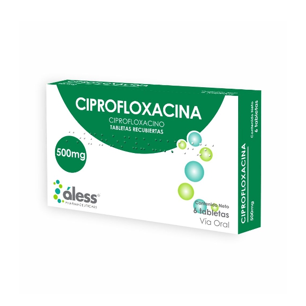 Ciprofloxacina 500Mg X 6 Tabletas Aless
