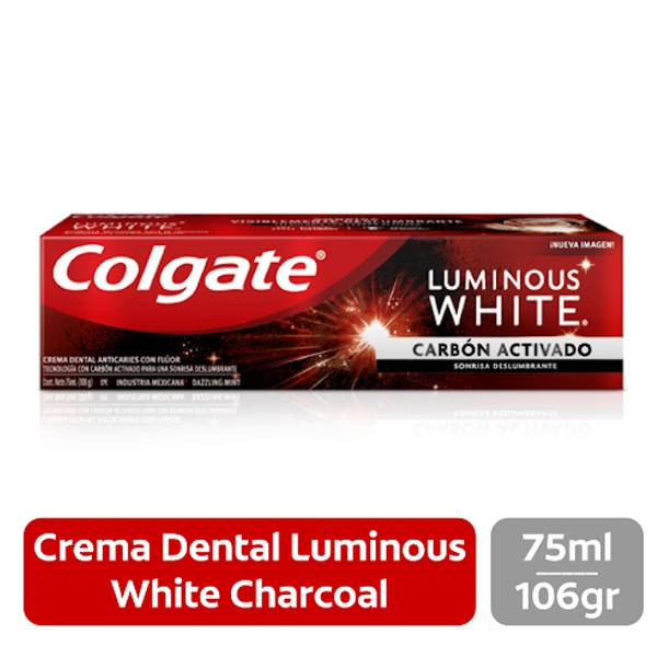 Colgate Crema Dental Luminous White Carbon Activado 75Ml. - Farmadon ...