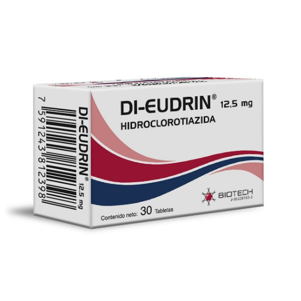 Di-Eudrin Hidroclorotiazida 12.5Mg X 30 Tabletas Biotech