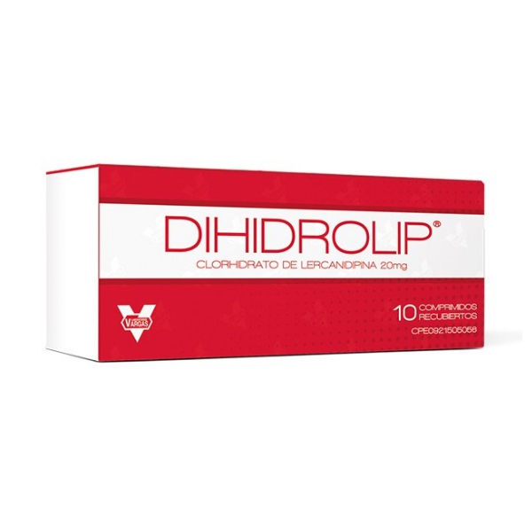 Dihidrolip Lercanidipina 20Mg X 10 Comprimidos Vargas