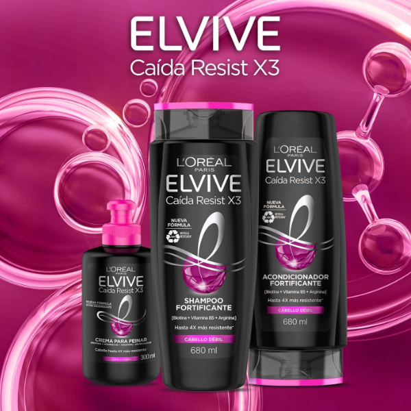 Elvive Crema Para Peinar Caida Resist X3. 300Ml - Imagen 5