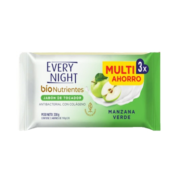 Every Night Jabón Bio Manzana Verde X 3 Unidades