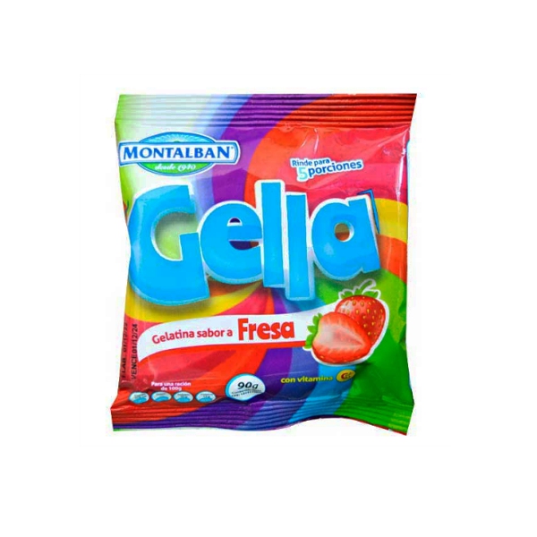 Gella Gelatina Fresa X 90Gr Montalban