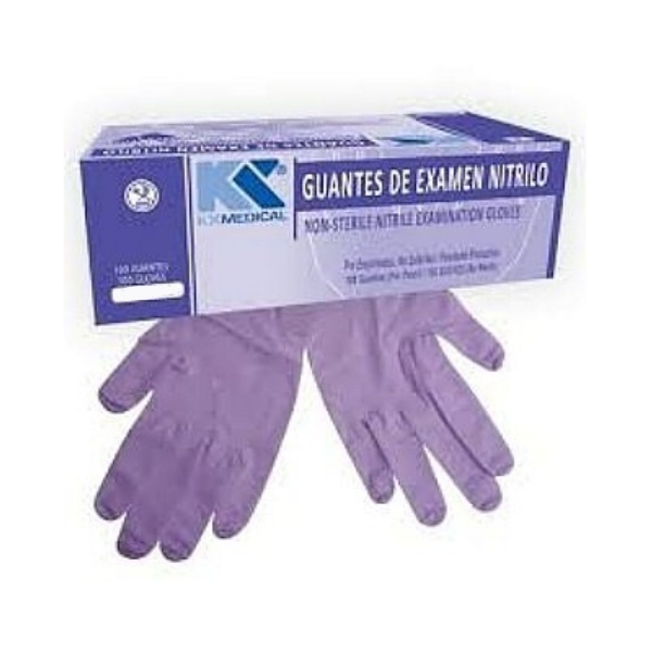 Guantes De Examen Nitrilo Talla L X 100 Unidades Kx Medical