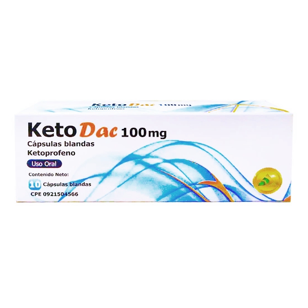 Keto Dac Ketoprofeno 100Mg X 10 Cápsulas Blandas Dac55