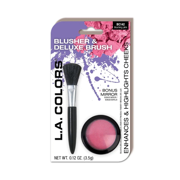 L.A. Colors Rubor Con Brocha Blushing Pink