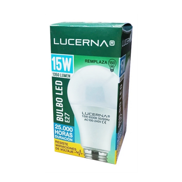 Lucerna Bombillo Bulbo Led E27 15W Ac100-240V