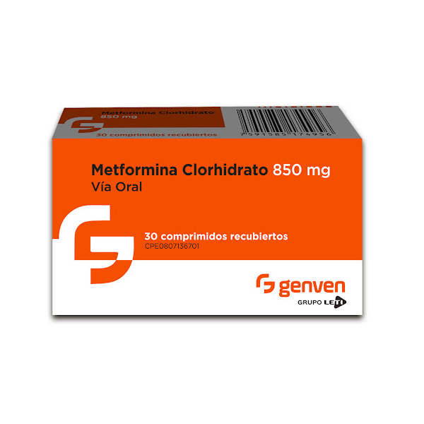 Metformina 850Mg X 30 Comprimidos Genven