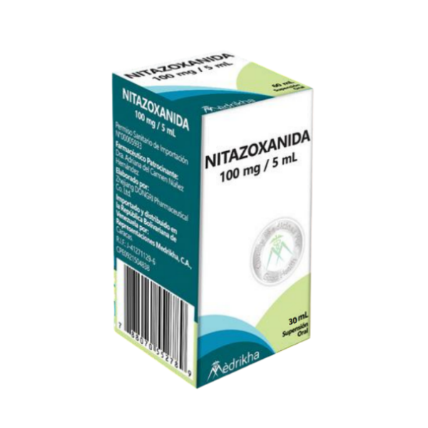 Nitazoxanida Suspensión Polvo 100Mg/5Ml X 30Ml Medrikha