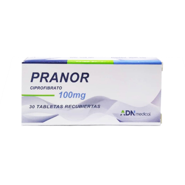 Pranor Ciprofibrato 100Mg X 30 Tabletas Adn Medical