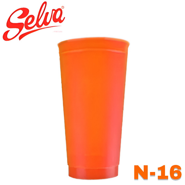 Selva Flexy Neon Naranja Vasos N°16 (473 ML) X 8 Unidades