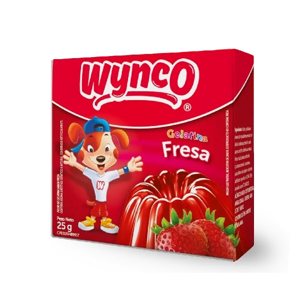 Wynco Gelatina De Fresa X 25Gr.