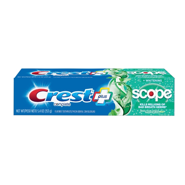Crest Plus Crema Dental Scope Kills Millions 153Gr