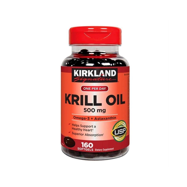 Krill Oil Omega 3+Astaxanthin 500Mg X 160 Cápsulas Blandas Kirkland