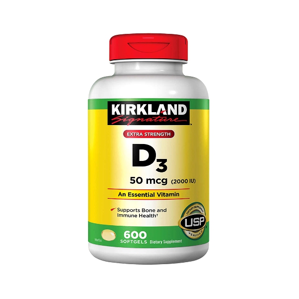 Vitamina D 50Mcg-2000 IU X 600 Tabletas Kirkland