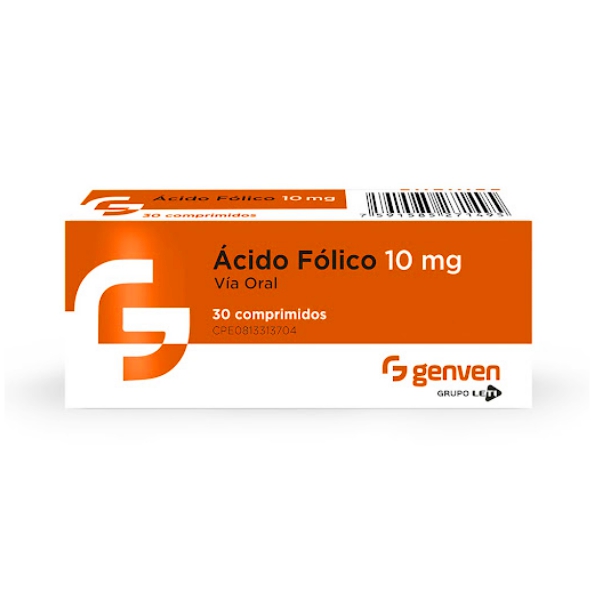 Ácido Fólico 10mg x 30 Comprimidos - Genven