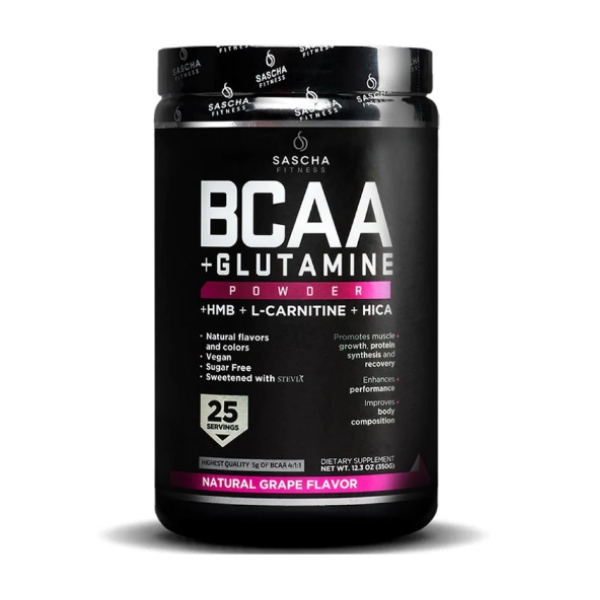Bcaa+Glutamine Polvo Sabor Uva Natural X 362.5 Sascha Fitness
